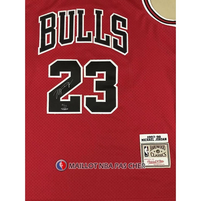 Maillot Chicago Bulls Michael Jordan NO 23 1997-98 NBA Finals Mitchell & Ness Rouge